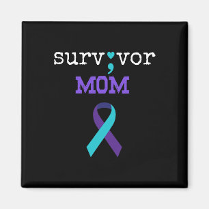 Imán Mamá superviviente - Semicolón Regalo Prevención d