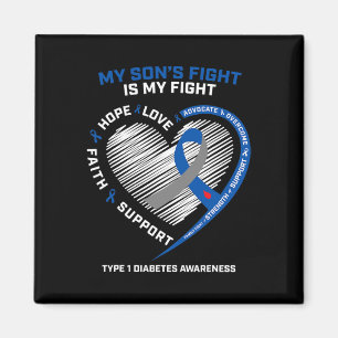Imán Mamá T1D papá mi hijo lucha contra la diabetes tip