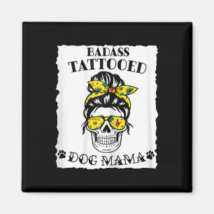 Imán Mamá Tattoo, mamá tatuaje, madre de perro con T