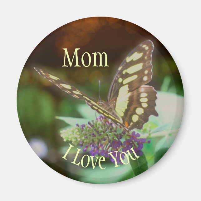 Imán Mamá te amo mariposa (Frente)