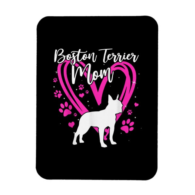 Imán Mamá Terrier De Boston Para Regalo De Día de la Ma (Vertical)