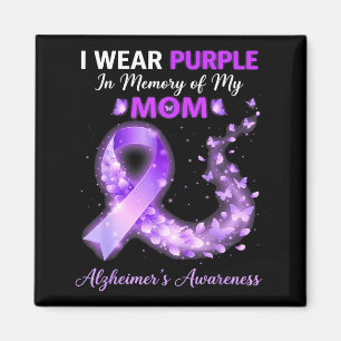 Imán Mamá usa morado en memoria del Alzheimer de mamá