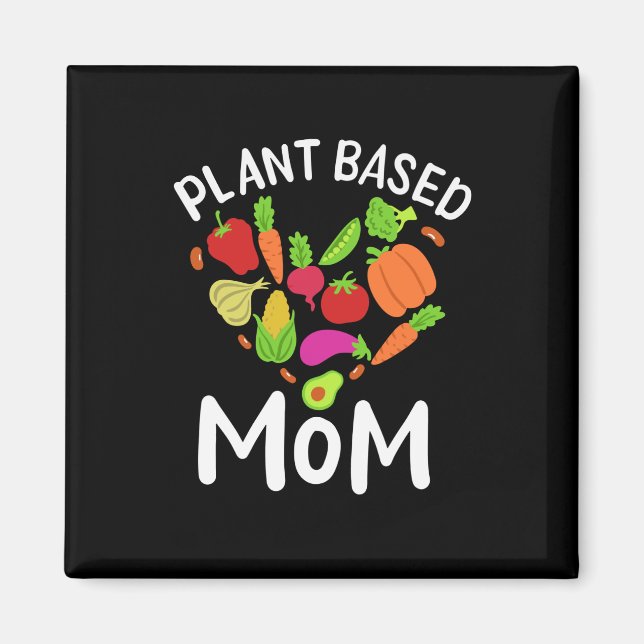 Imán Mamá vegana - a base de plantas (Frente)