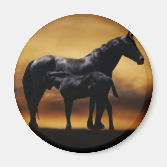 Imán Mamá y bebé colt (Frente)