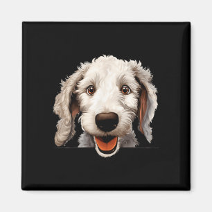 Imán Mamá y Papá Perro Bedlington Terrier Puppy Fisgón