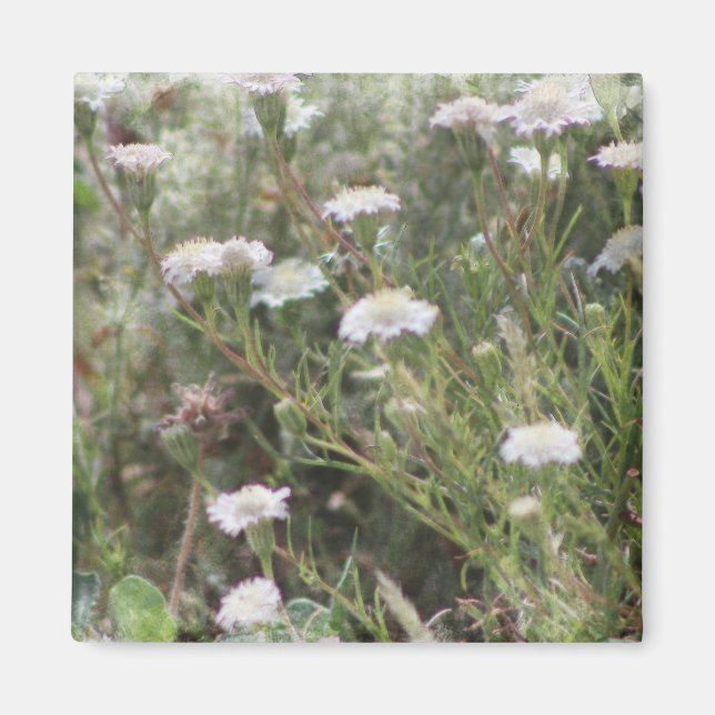 Imán Mamáes de acuarela digital de flores silvestres de (Frente)