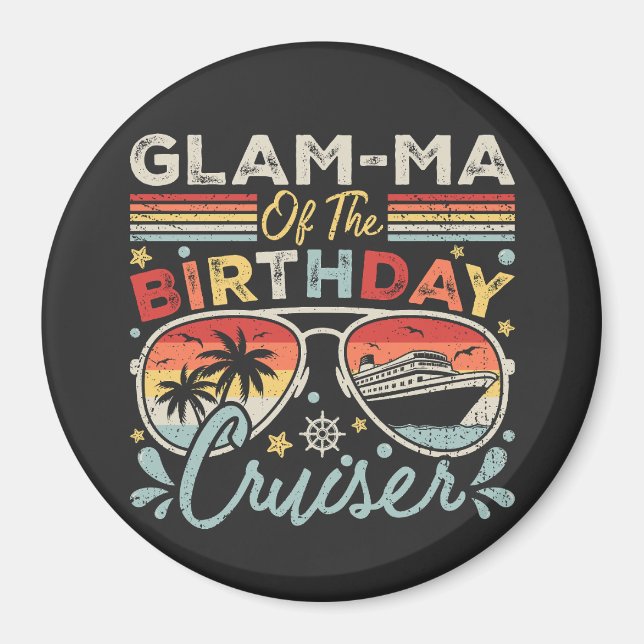 Imán Mamáes de Glam del Círculo de Vacaciones de Cruise (Frente)