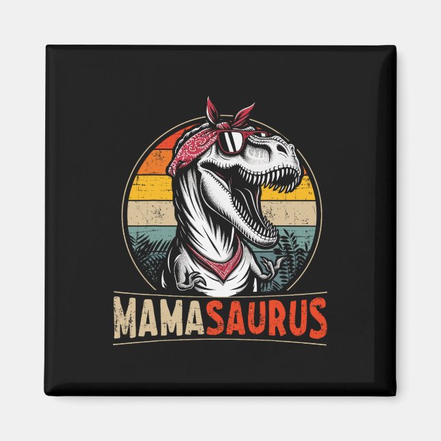 Imán Mamasaurus Dinosaur Mamá Para El Día De La Madre N (Frente)
