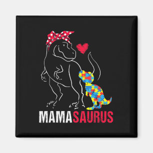 Imán Mamasaurus T Rex Dinosaur Mama Saurus Autism Aware