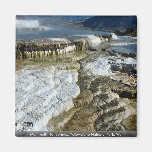 Imán Mammoth Hot Springs, Parque Nacional Yellowstone,
