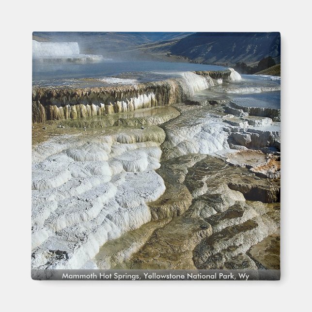 Imán Mammoth Hot Springs, Parque Nacional Yellowstone,  (Frente)