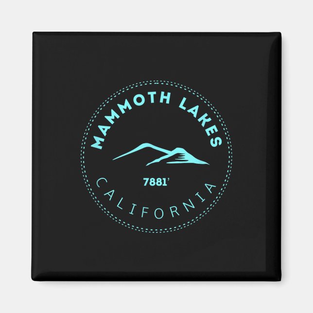 Imán Mammoth Lakes California Mountain Town - Elevado (Frente)