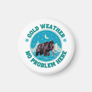 Imán Mamut de humor invernal por el frío