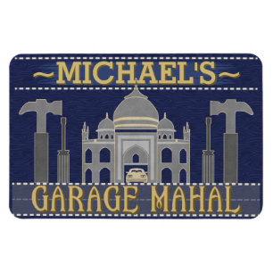 Imán Man Cave Funny Garage Mahal Tools   Nombre persona