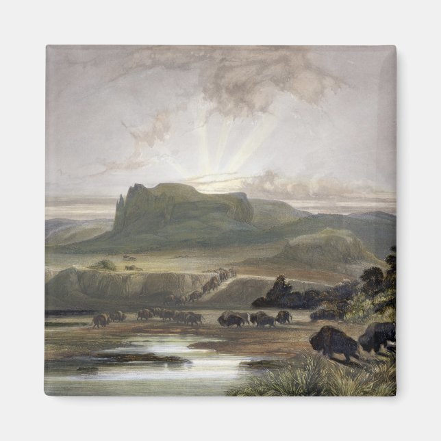 Imán Manada de venado en el Alto Misuri, plato 40 de (Frente)