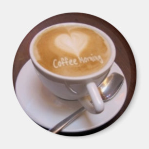 Imán mañana del café