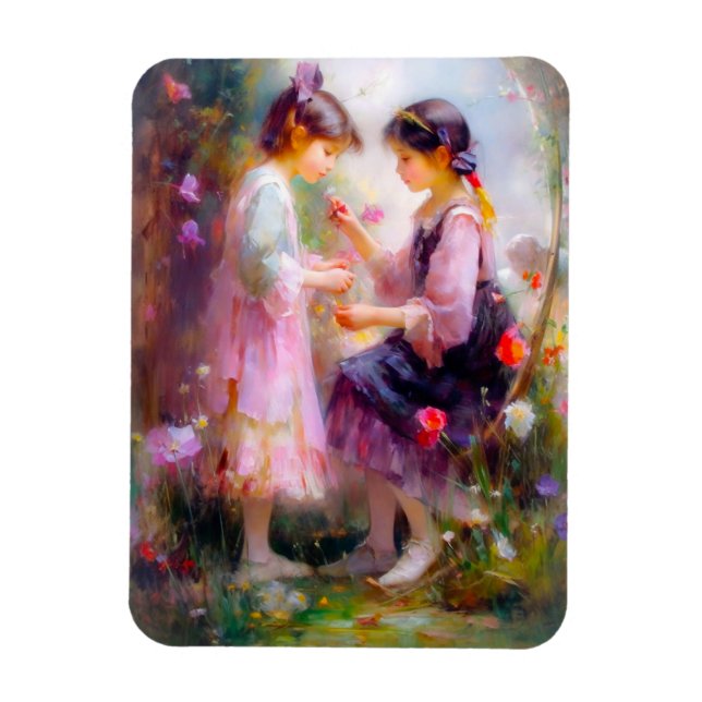 Imán Mañana en un jardín (Vertical)