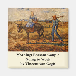 Imán Mañana, Pareja de Campesinos por Vincent van Gogh