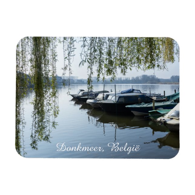 Imán Mañana tranquila de primavera, lago Donk Bélgica  (Horizontal)