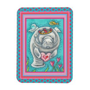 IMÁN MANATEE CUPID, BURBUJAS Y CORAZONES DE VALENTINA C