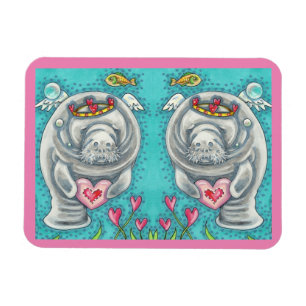 IMÁN MANATEE CUPID, BURBUJAS Y CORAZONES DE VALENTINA C