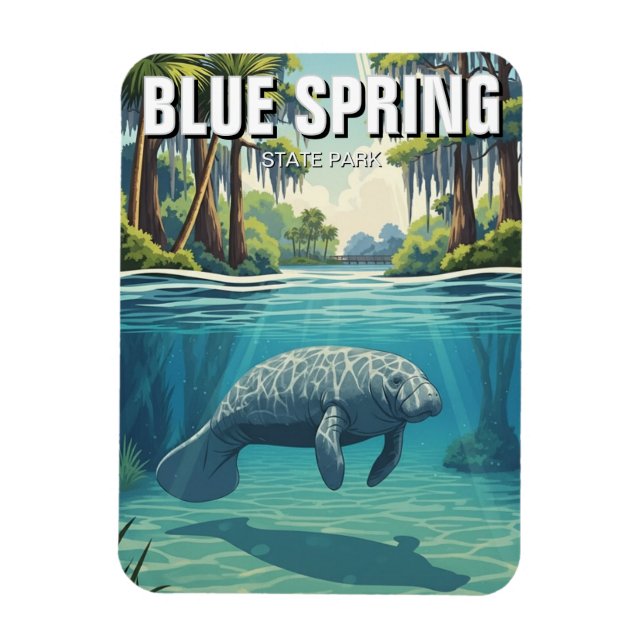 Imán Manatee in Blue Spring State Park (Vertical)