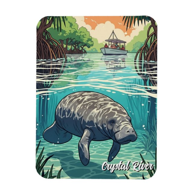 Imán Manatee in Crystal River Florida (Vertical)