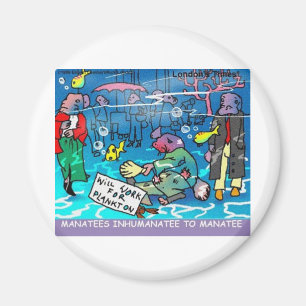 Imán Manatíes Camisetas Divertidas de Manatí Inhumano T