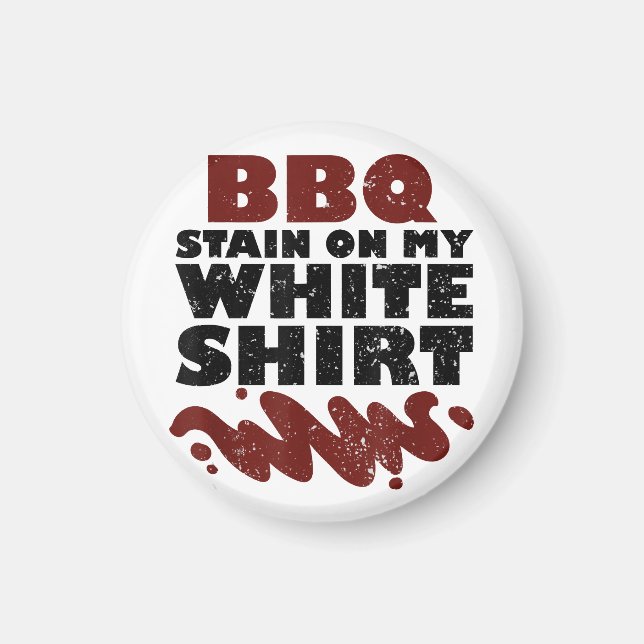 Imán Mancha de barbacoa en mi blanco (Frente)
