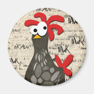 Imán manchado gris del pollo