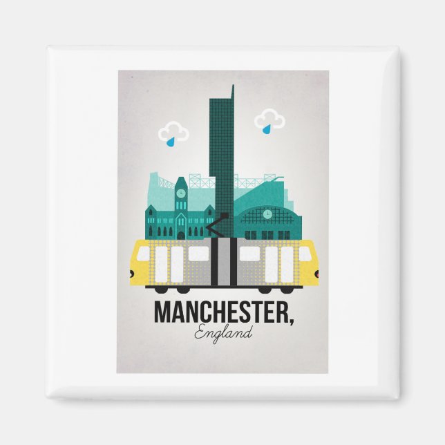 Imán Manchester con tranvía (Frente)