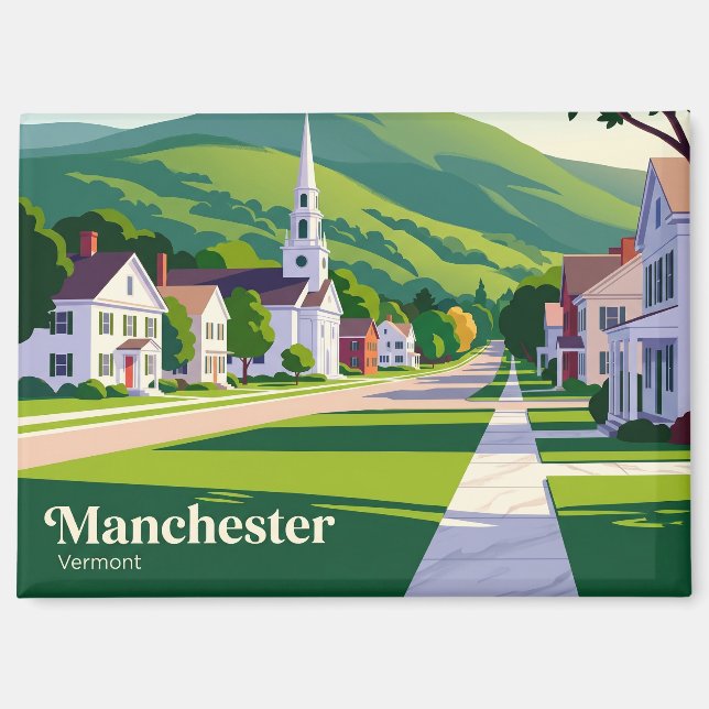 Imán Manchester, Vermont Vermont (Anverso)