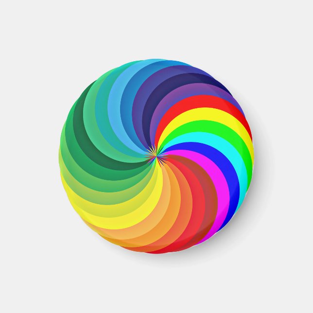 Imán Mandala-46556 de color arcoiris (Frente)