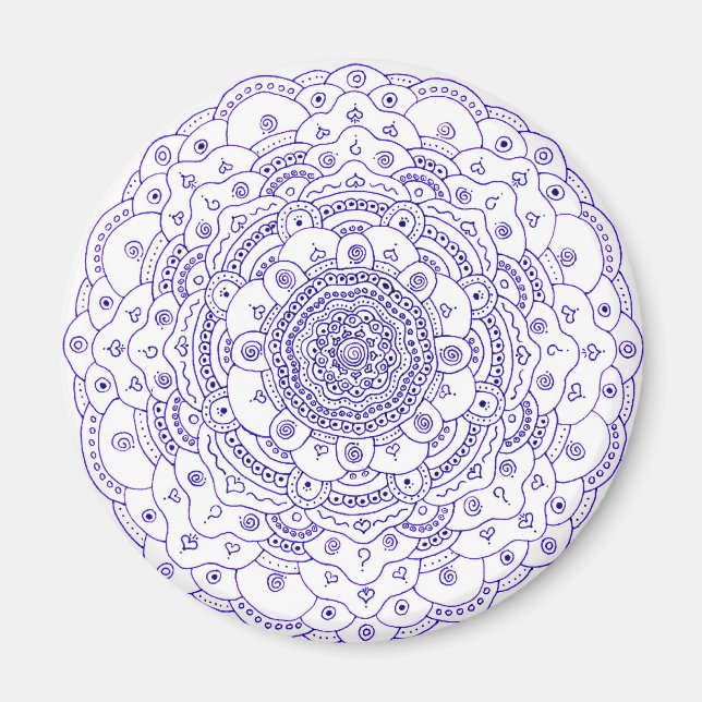 Imán Mandala 6 Round Magnet (Frente)