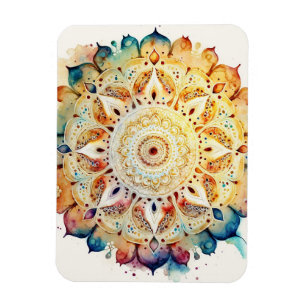 Imán Mandala acuarela