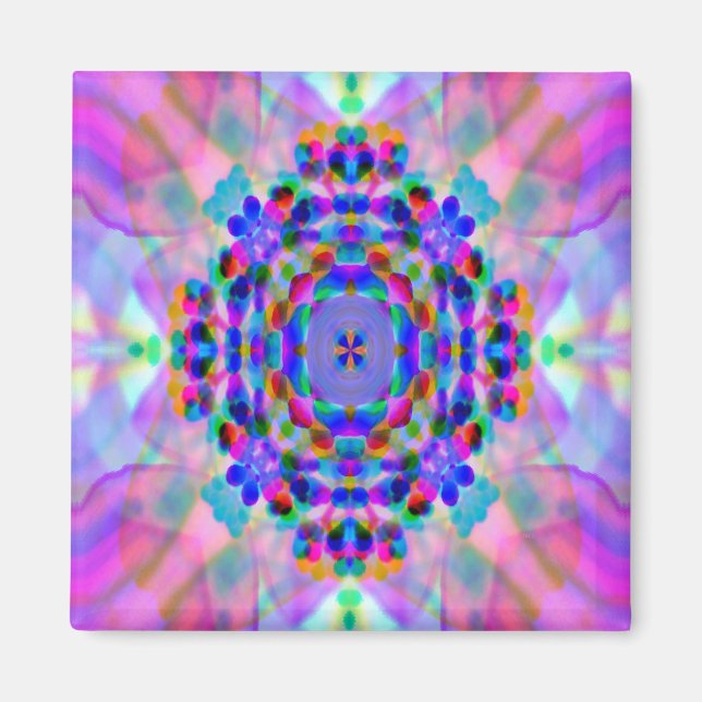 Imán Mandala arcoiris... (Frente)