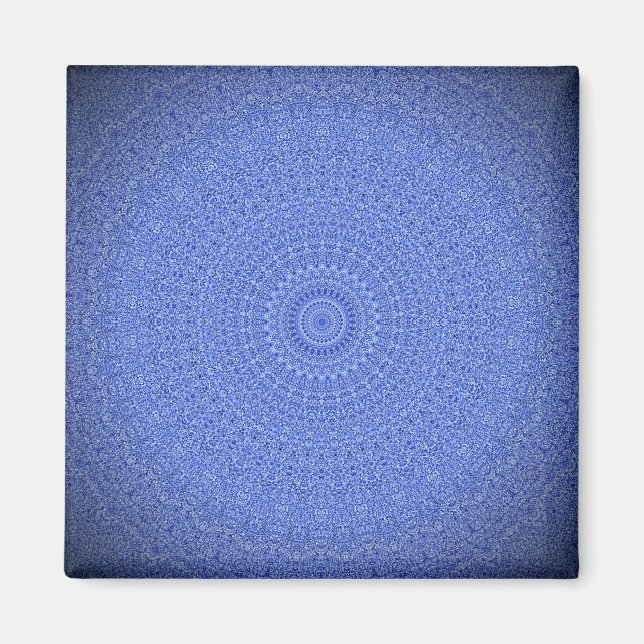 Imán Mandala azul (Frente)
