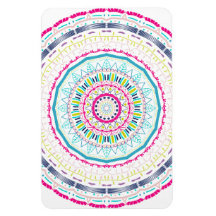 Imán mandala colorida