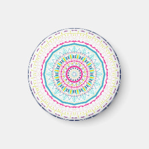 Imán mandala colorido