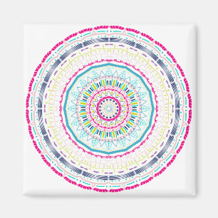Imán mandala colorido