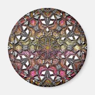 Imán Mandala cristalina metálica