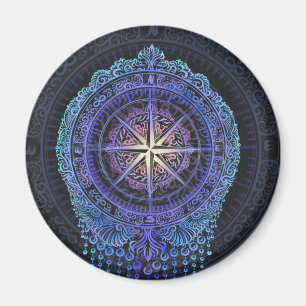 Imán Mandala de brújula celeste