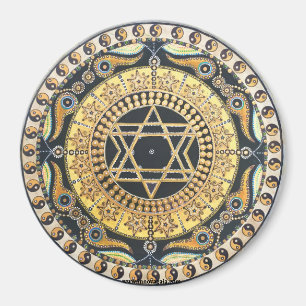 Imán Mandala de Chakra de la estrella de la tierra