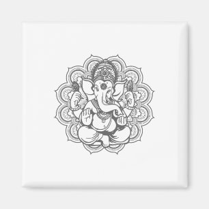 Imán Mandala de Ganesha Dios hindú Hinduismo Regalo de 