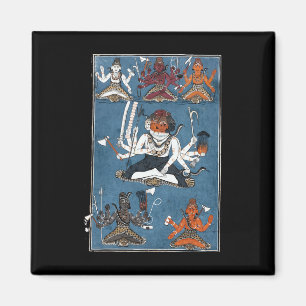 Imán Mandalá de meditación de yoga hindú Shiva