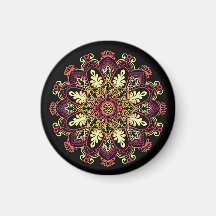 Mándala de oro de lujo - Loto ornamental dorado