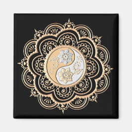 Imán Mandala de oro y plata