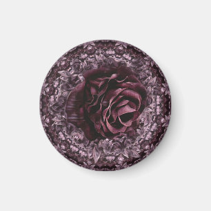 Imán Mandala de rosa 