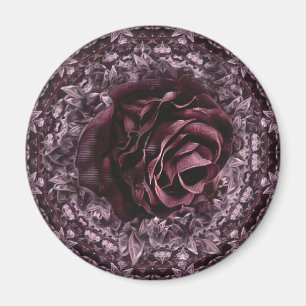 Imán Mandala de rosa 
