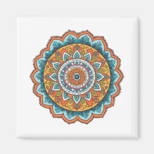 Imán mandala de varios colores